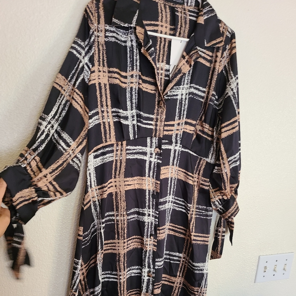 Zara plaid dress size M